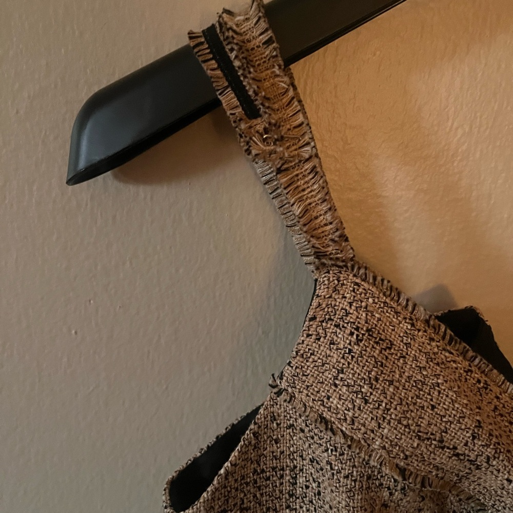 Sandro Soane tweed sleeveless mini dress with bow Size 38 - Picture 9 of 11